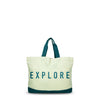Canvas Tote with Slogan Text