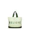 Canvas Tote with Slogan Text