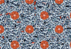 Orange Flower Pattern Light Gray BG Seamless (WA - 6251977)