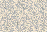 Continuous Gray Leaves Pattern Cream BG Seamless (WA - 496198)
