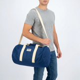 Round Duffle with Woven Label Logo