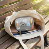 GARLAND Rectangular Cosmetic Case Leather with PVC Clear