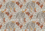 Small Leaves Pattern Light Gray BG Seamless (WA - 5990744)