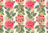Red Flower Patterns Cream BG Seamless (WA - 2674487)