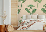 Green Plant Pattern Cream BG Seamless (WA - 2421384)