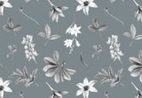 Monotone Gray Plants Gray BG Seamless (WA - 1201153)