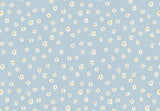 White Flower Pattern Light Blue BG Seamless (WA - 3891876)