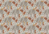 Small Orange Leaves Gray BG Seamless (WA - RP5990744)