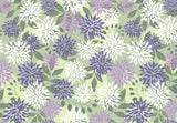Purple and White Leaves Mint Green BG Seamless (WA - NPT0158)